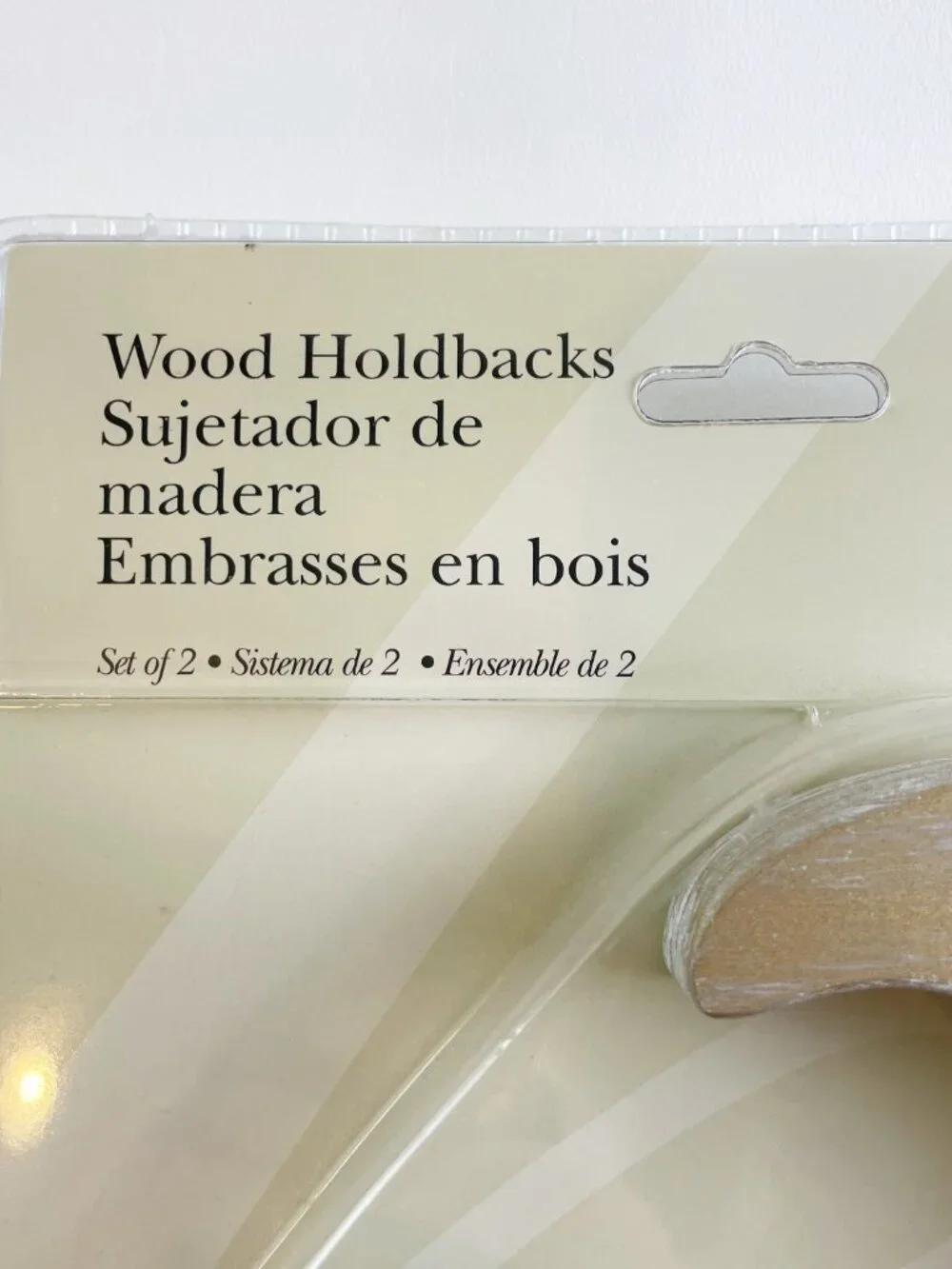 Kirsch Wood Holdbacks Set of 2 Soft Gold